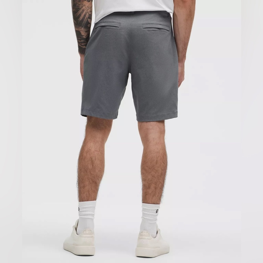Lululemon Athletica Slate Gray Flat Front Shorts - Picture 3 of 13
